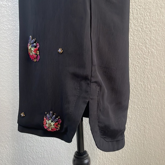 Lovers + Friends Emily Black Embellished Short Sleeve Short Dress M - Picture 6 of 8